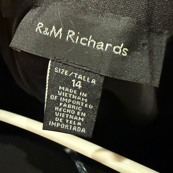 R&M Richards Blue and Gray Embellished Sleeveless Maxi Gown Size 14 - Picture 5 of 5